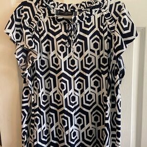 Lane Bryant geometric print blouse